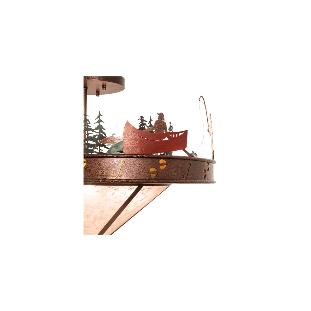 Wildlife 6 Light 32" Wide Semi-Flush Ceiling Fixture