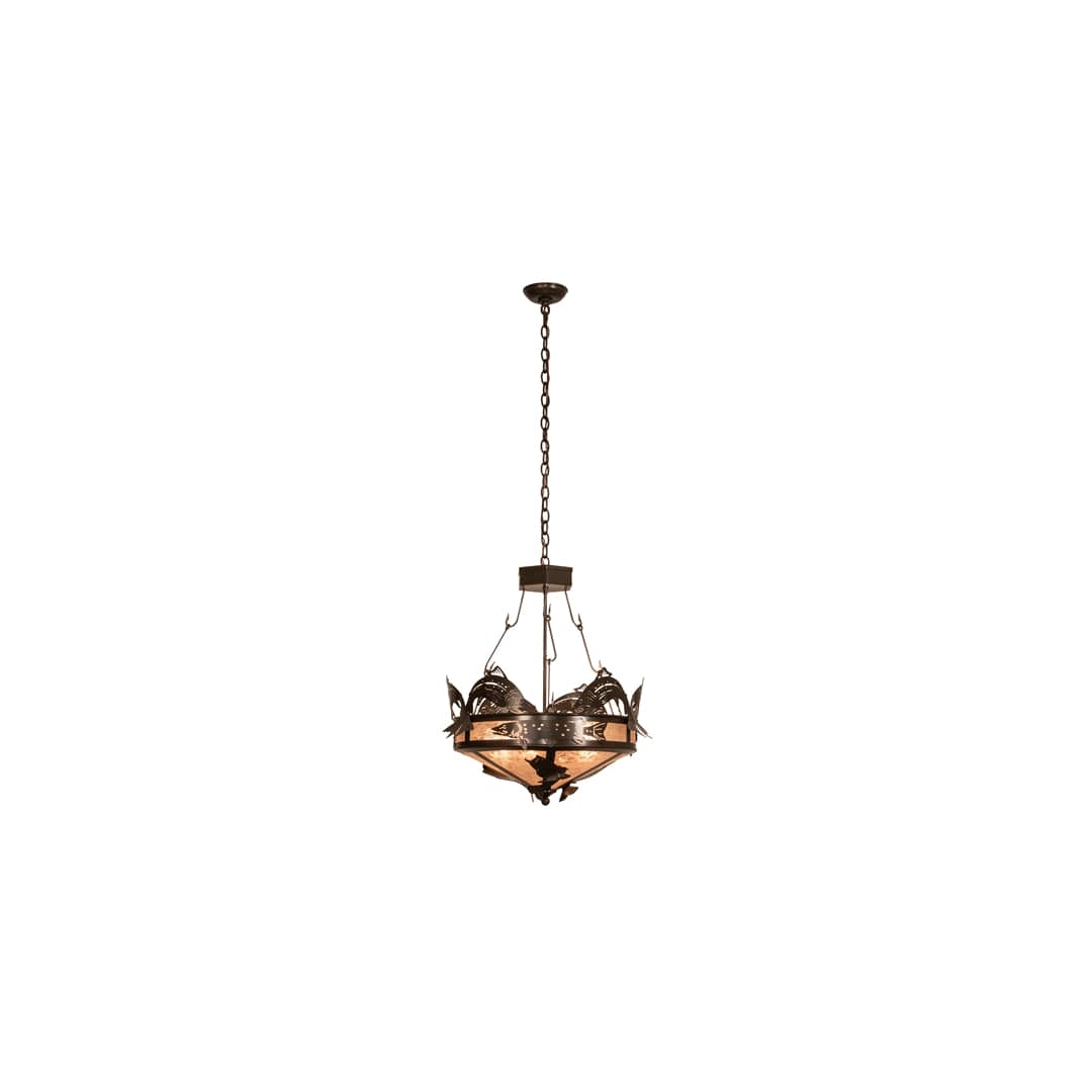 4 Light 24" Wide Abstract Pendant