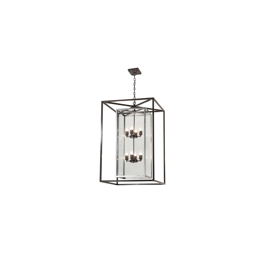 8 Light 40" Wide Taper Candle Pendant