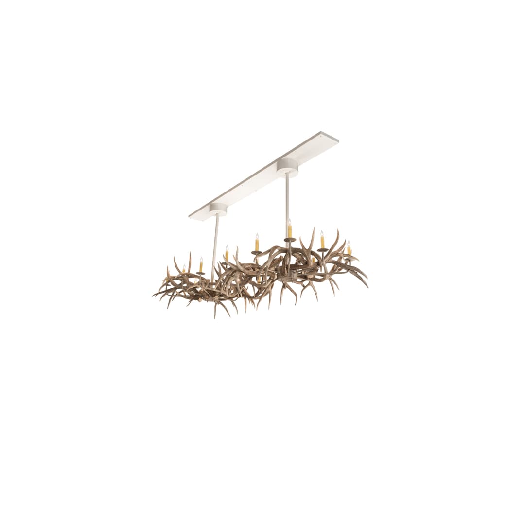 Long Antlers 12 Light 30" Wide Antler Linear Chandelier