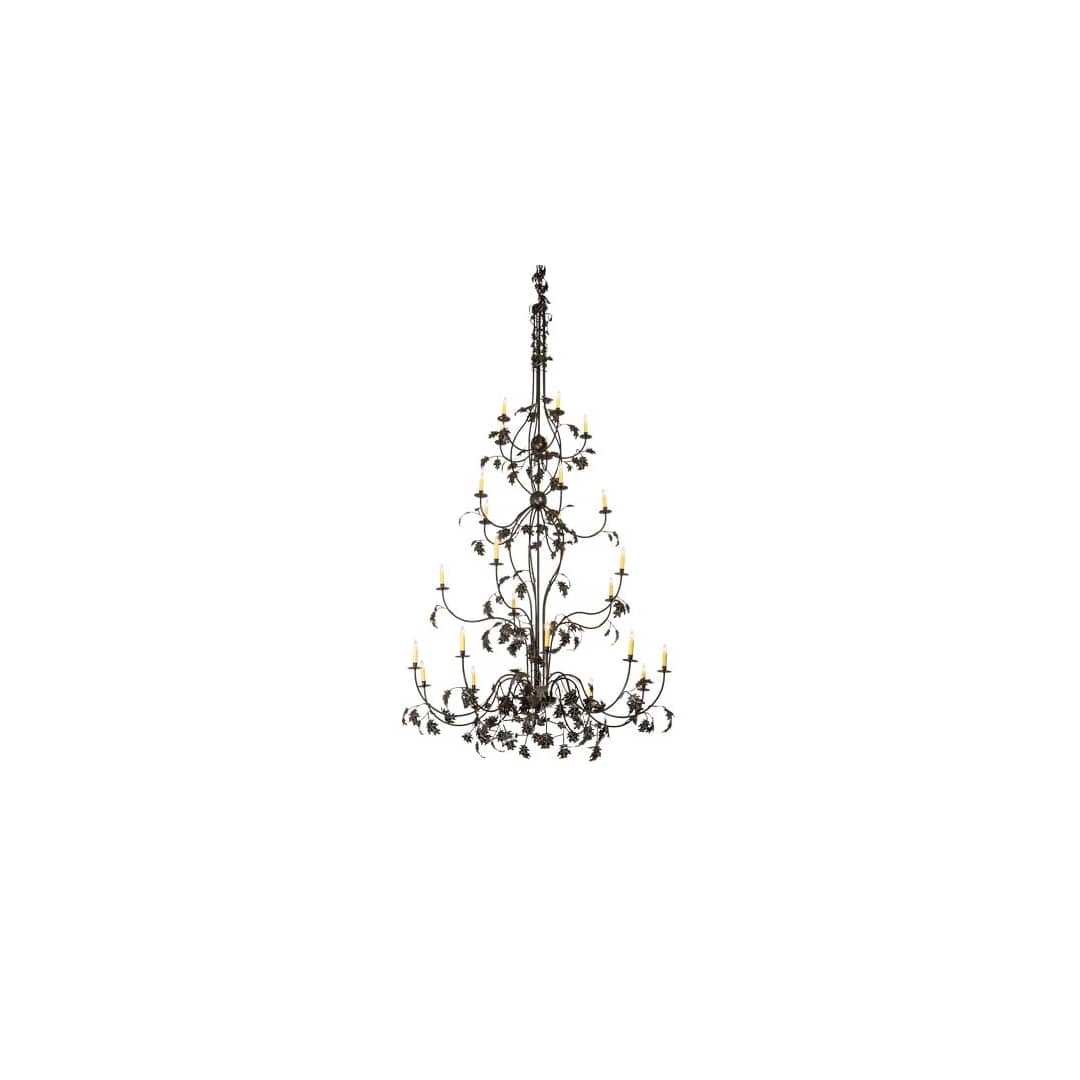 Oak Leaf 25 Light 72" Wide Taper Candle Style Chandelier