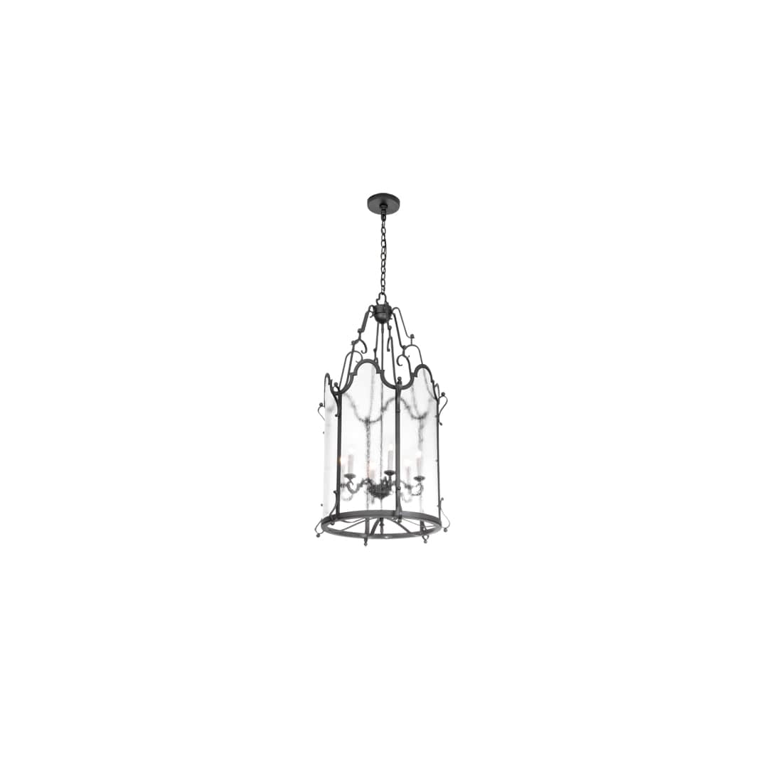 6 Light 24" Wide Taper Candle Pendant