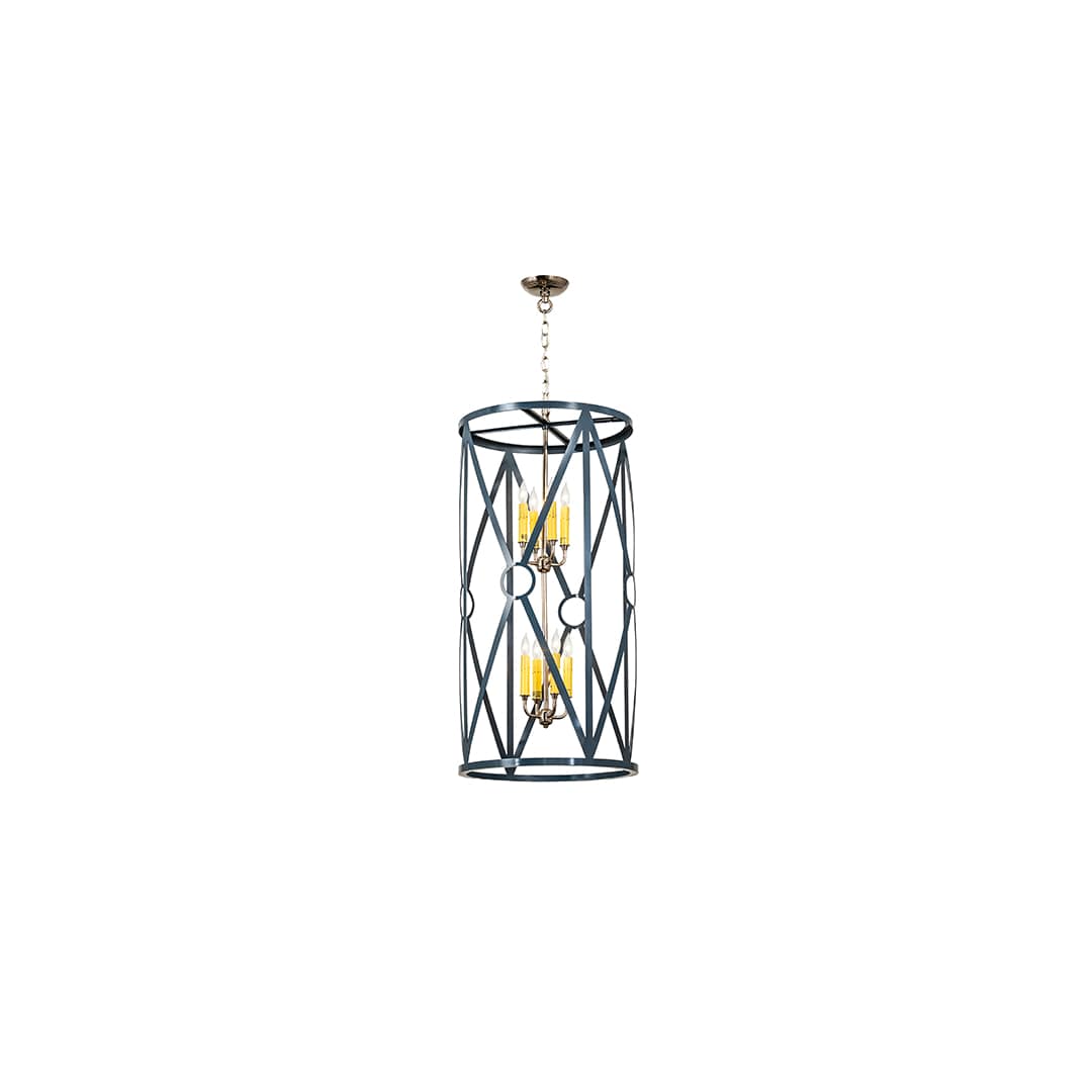 8 Light 18" Wide Taper Candle Pendant