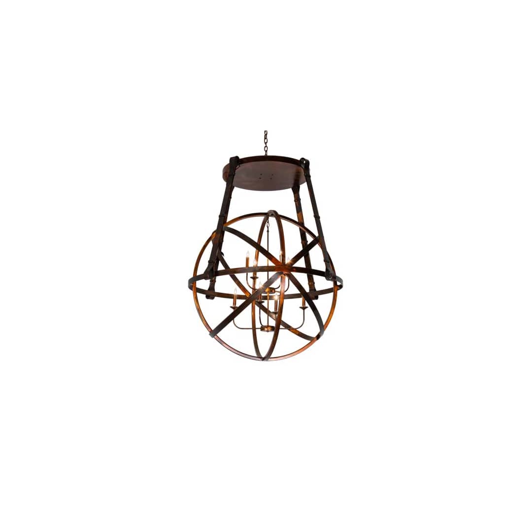Gimbal Grinado 8 Light 46" Wide Taper Candle Globe Chandelier