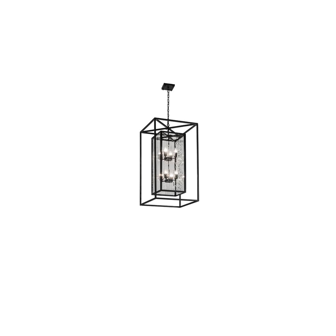 8 Light 34" Wide Taper Candle Pendant