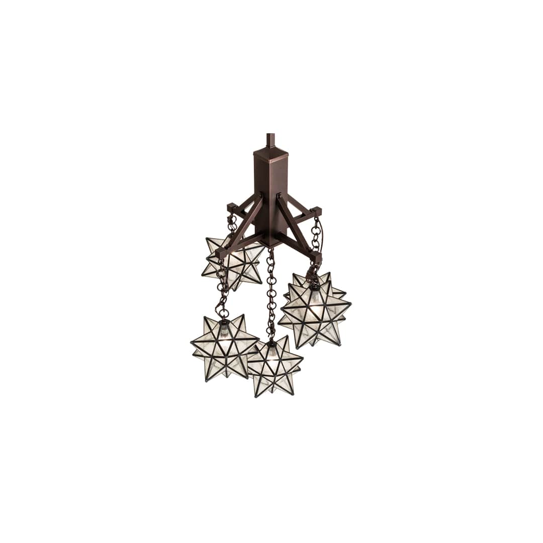 Moravian Star 5 Light 26" Wide Chandelier