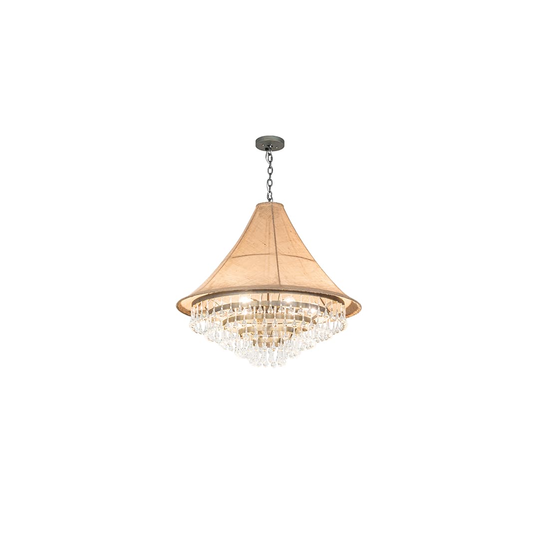 6 Light 36" Wide Crystal Pendant