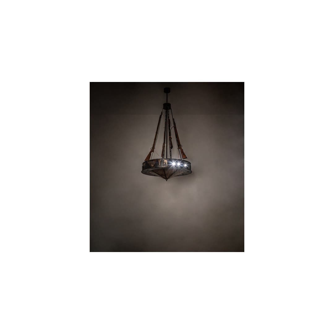 8 Light 48" Wide Abstract Pendant
