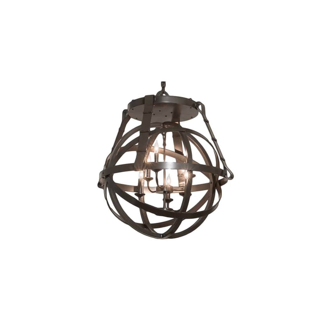 Gimbal Grinado 6 Light 32" Wide Taper Candle Style Chandelier