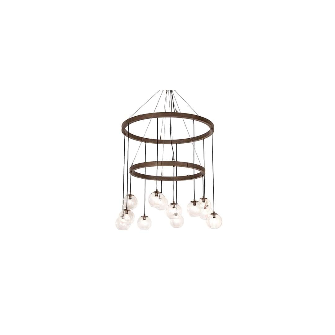 Bola 12 Light 42" Wide Ring Chandelier