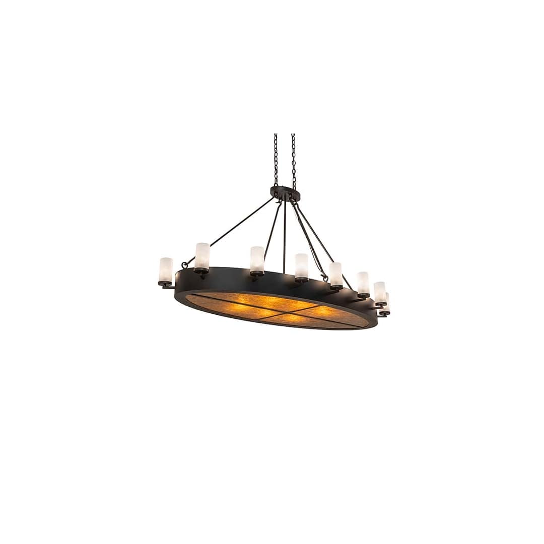 Long Craftsman Avalon 6 Light 36" Wide Linear Chandelier