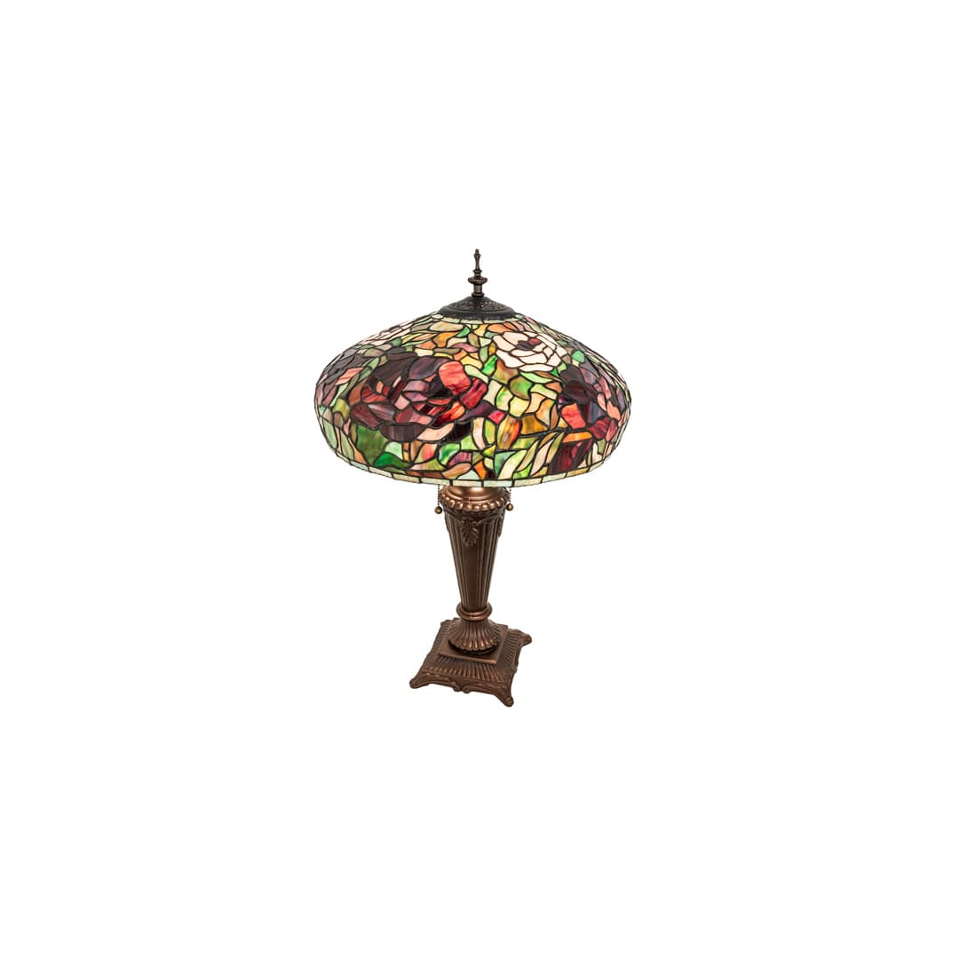 Tiffany Peony 2 Light 26" Tall Buffet Table Lamp