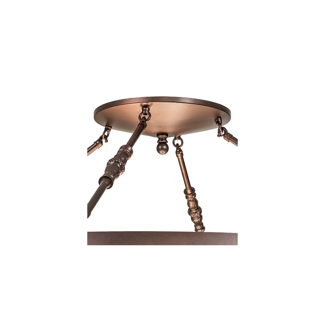 Commerce 6 Light 36" Wide Semi-Flush Bowl Ceiling Fixture - Mahogany Bronze Finish