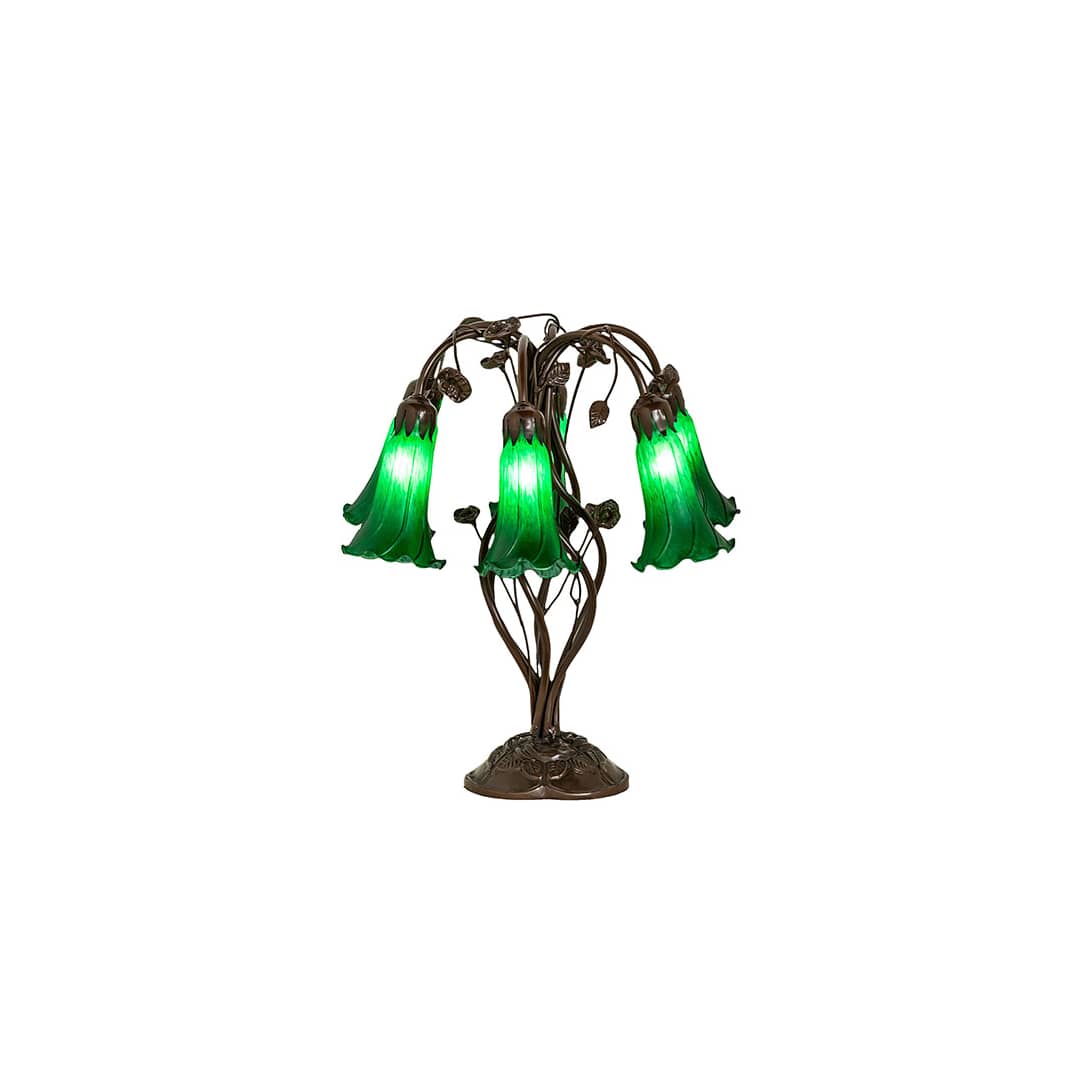 Tiffany Pond Lily 6 Light 19" Tall Buffet Table Lamp
