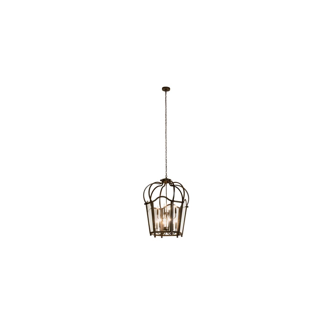10 Light 33" Wide Taper Candle Pendant