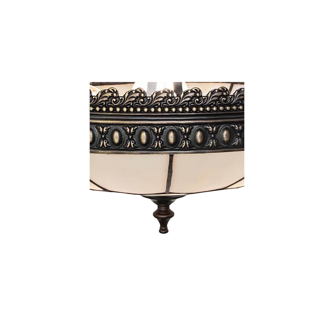 Vincent Honeycomb 3 Light 15" Wide Semi-Flush Bowl Ceiling Fixture - Antique Brass Finish