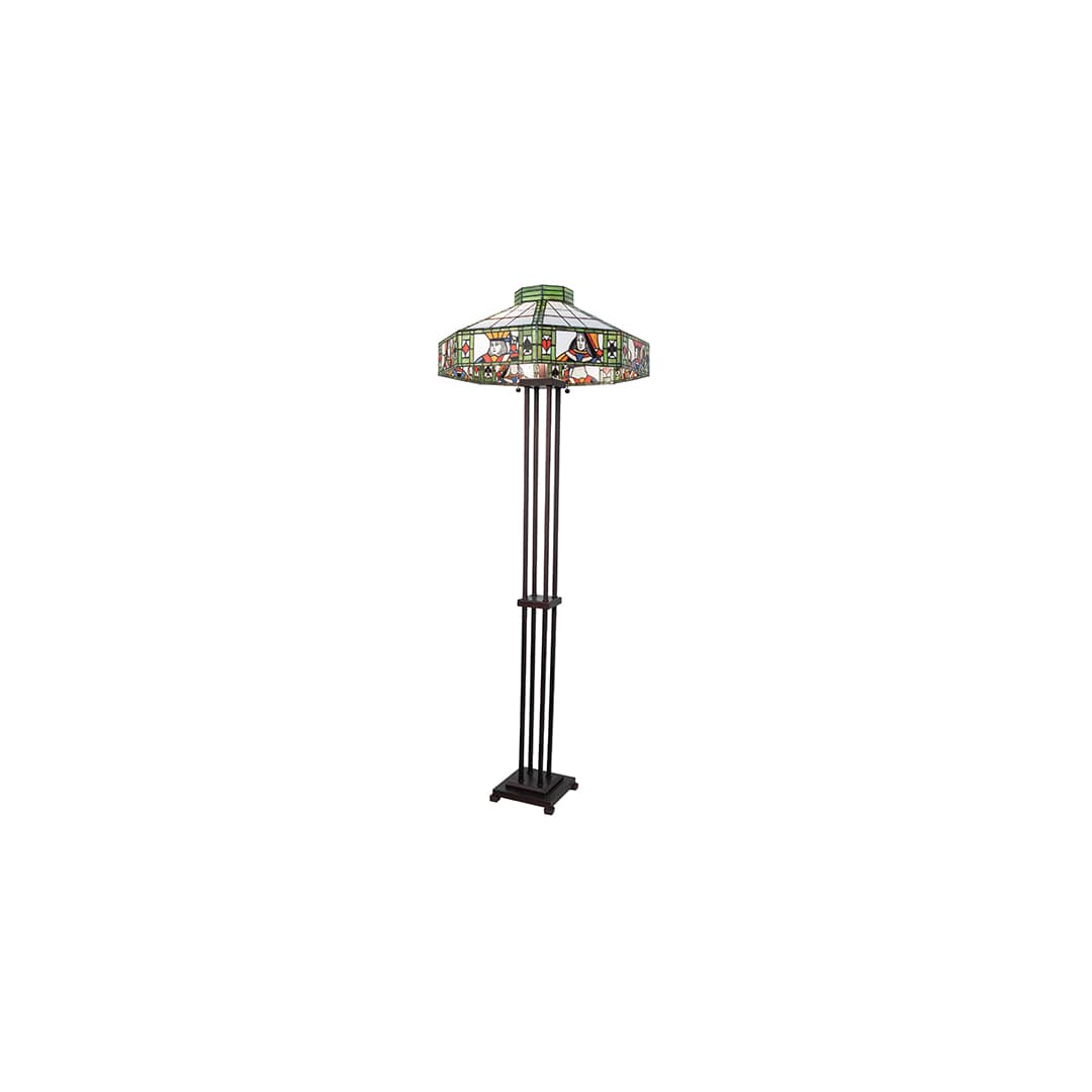 Poker Face 2 Light 61" Tall Buffet Floor Lamp