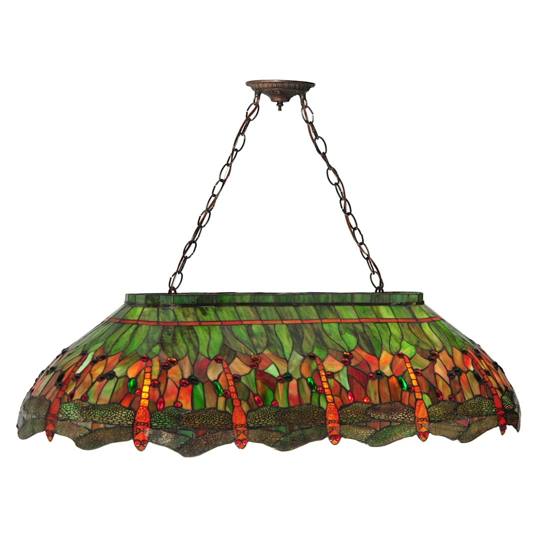 41" L Tiffany Hanginghead Dragonfly Island / Billiard Fixture