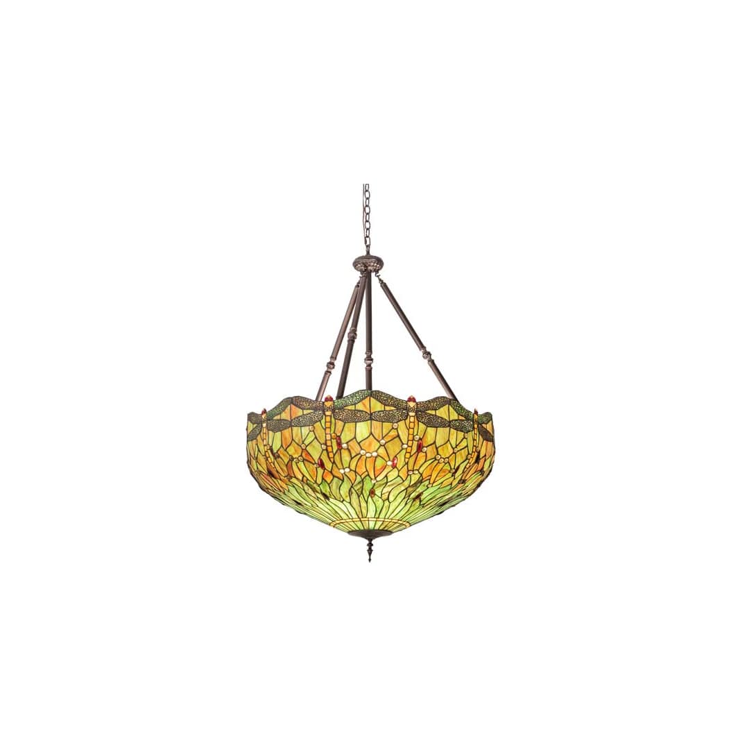 Tiffany Hanginghead Dragonfly 5 Light 38" Wide Pendant