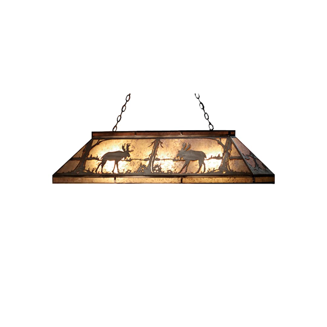 48" L Moose At Lake Island / Billiard Fixture