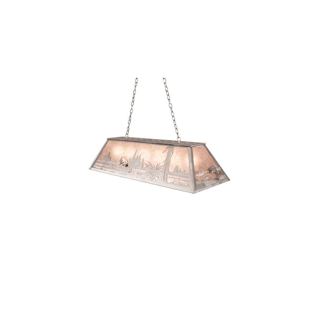 Long Leaping Trout 9 Light 17" Wide Linear Pendant
