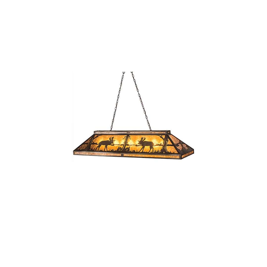 Long Moose 9 Light 18" Wide Linear Pendant