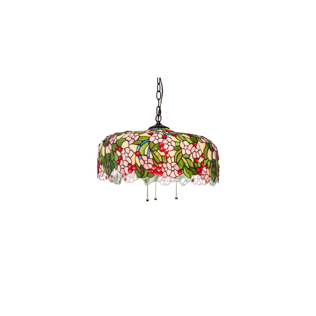 Tiffany Cherry Blossom 3 Light 20" Wide Pendant