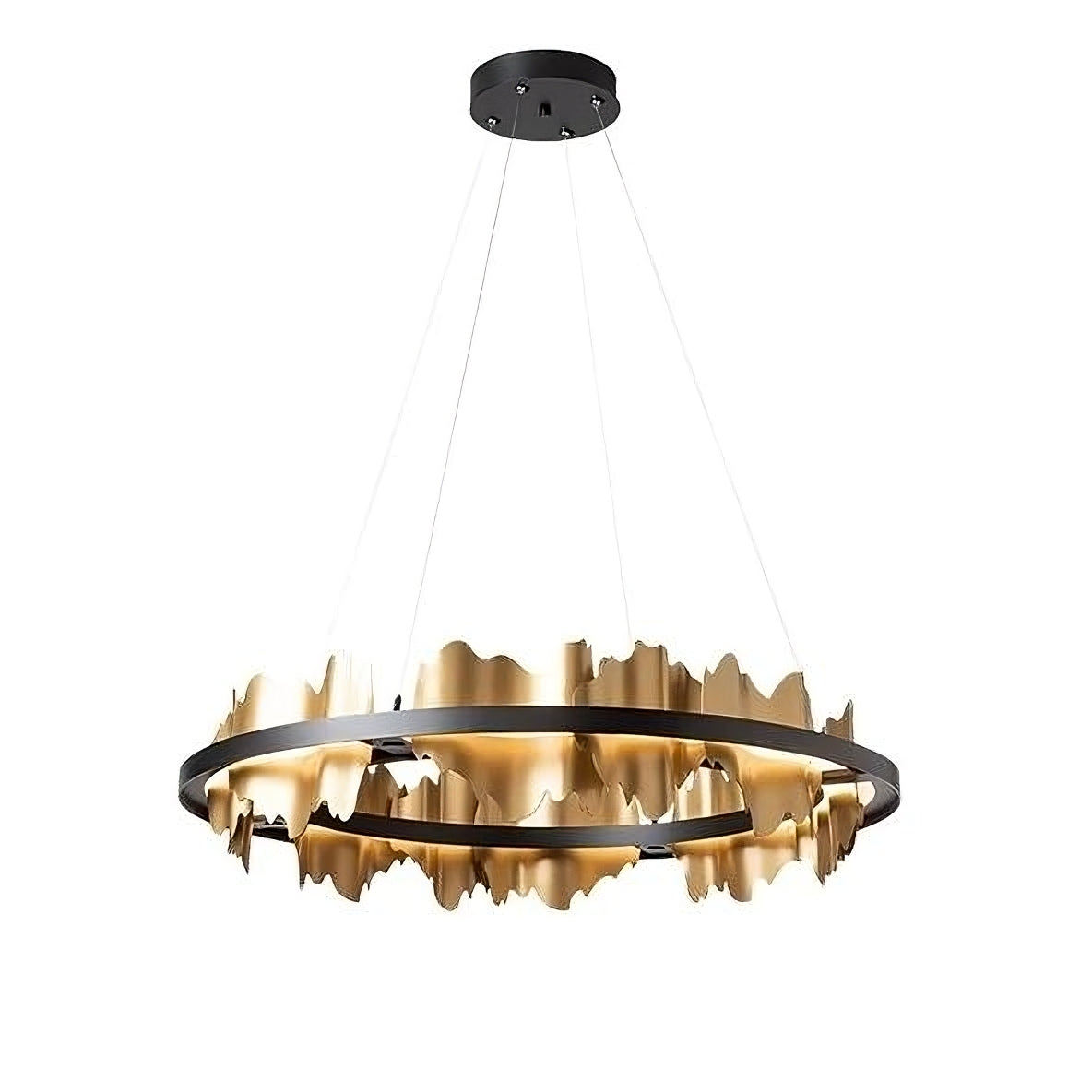 Nera Brushed Brass Modern Chandelier