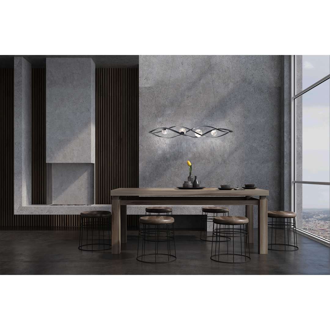 Slipstream 57" Wide LED Crystal Linear Pendant