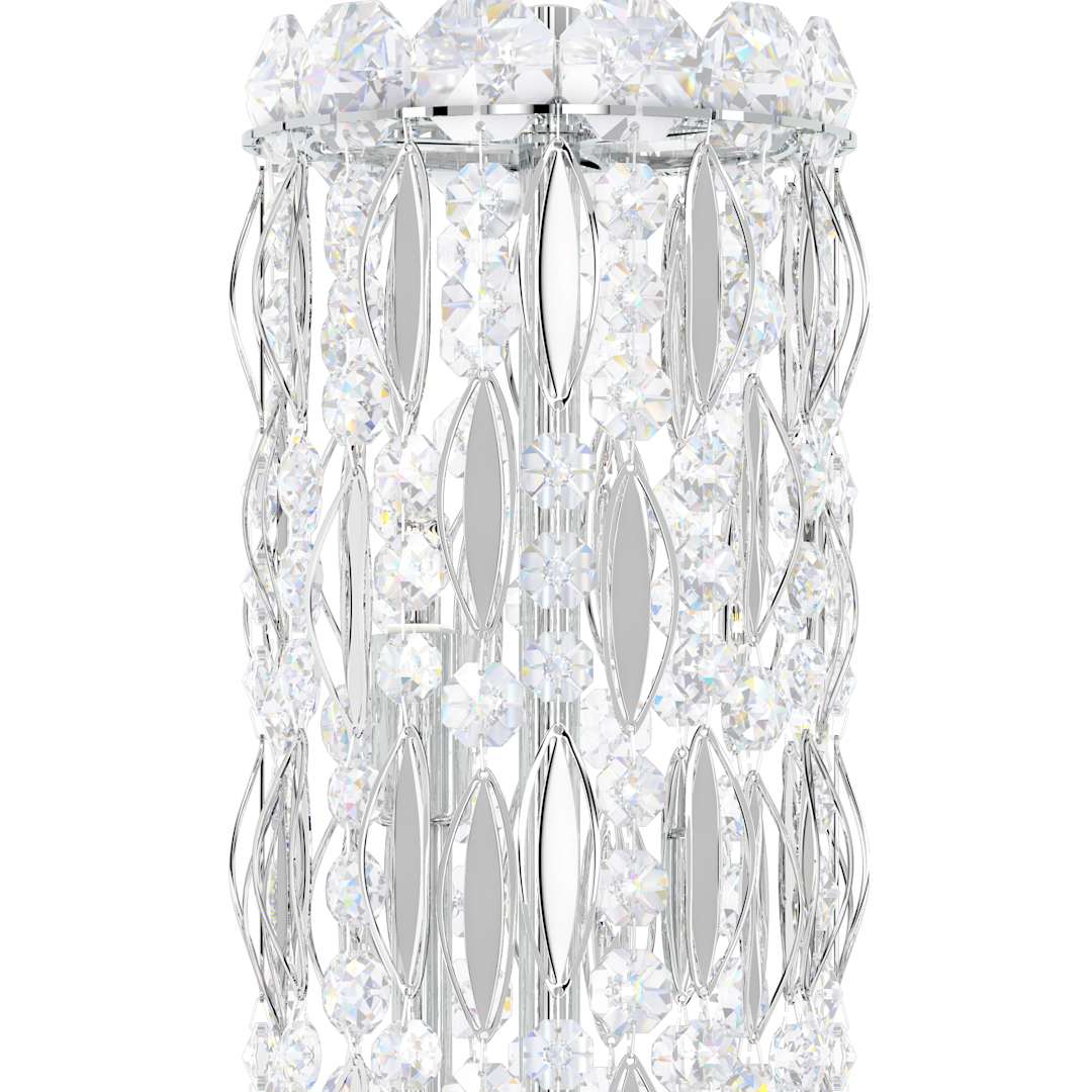 Sarella 3 Light 16" Wide Flush Mount Drum Ceiling Fixture with Heritage Crystals