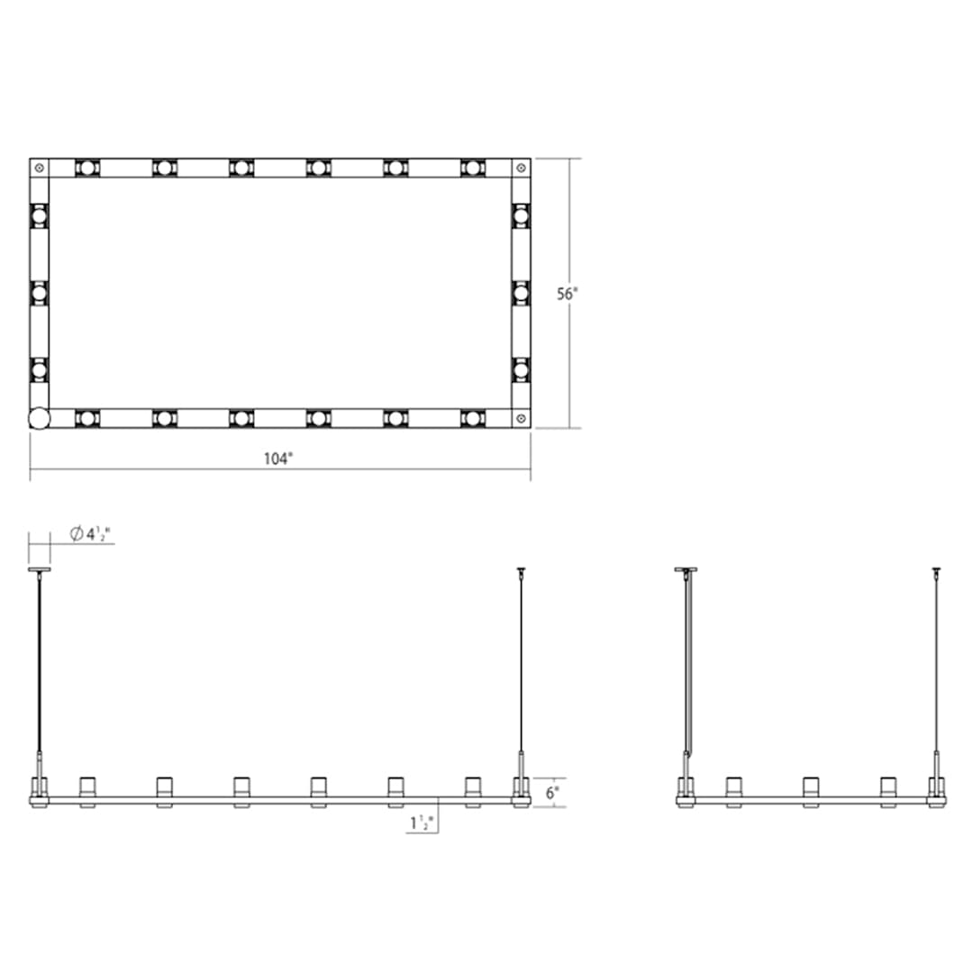 Intervals 18 Light 104" Wide LED Pillar Candle Chandelier