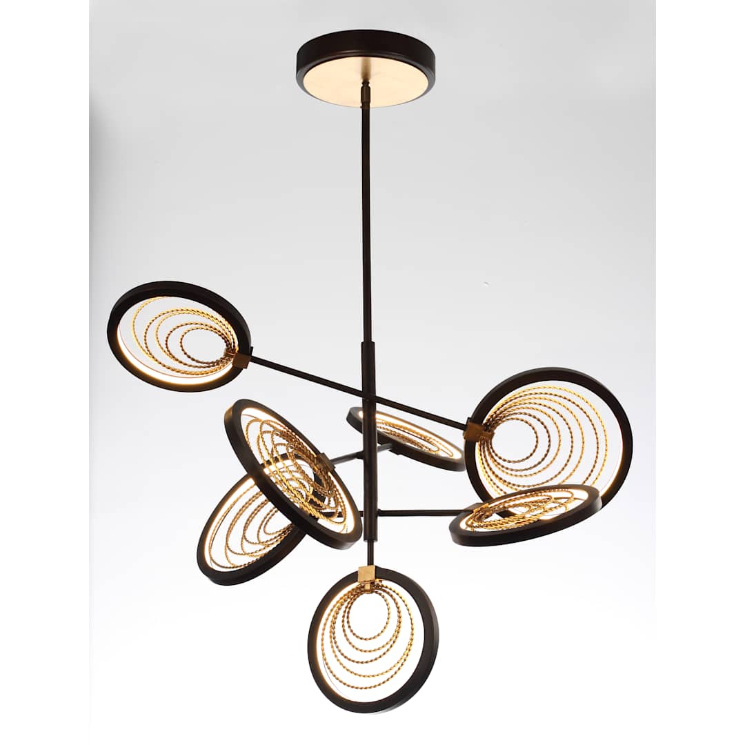 Lariat 7 Light 37" Wide LED Abstract Pendant