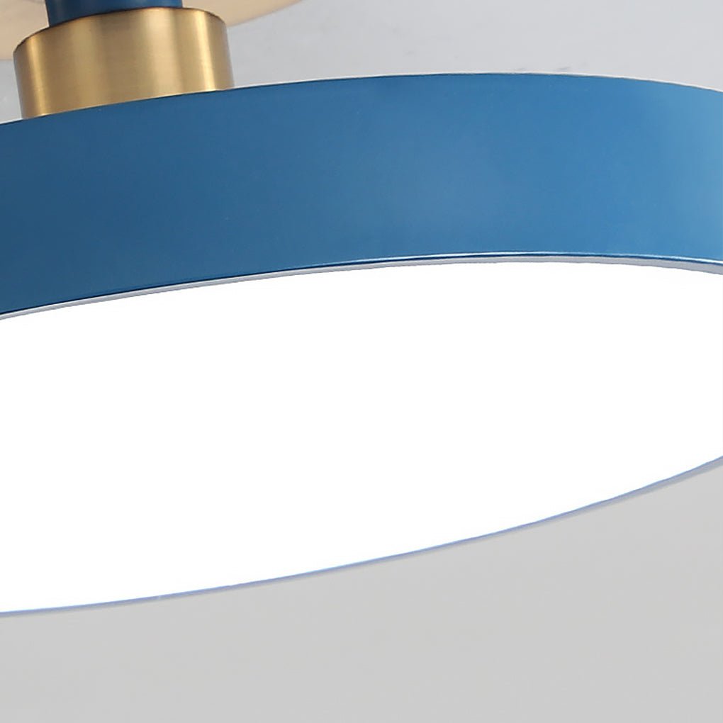 Thick Circular LED Flush Mount Ceiling Lights Modern Metal Light