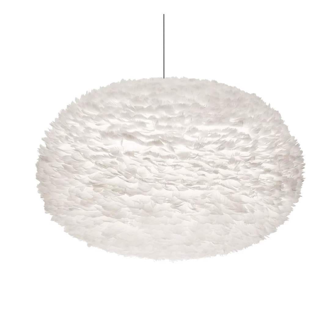 Eos 43" Feather Pendant in White