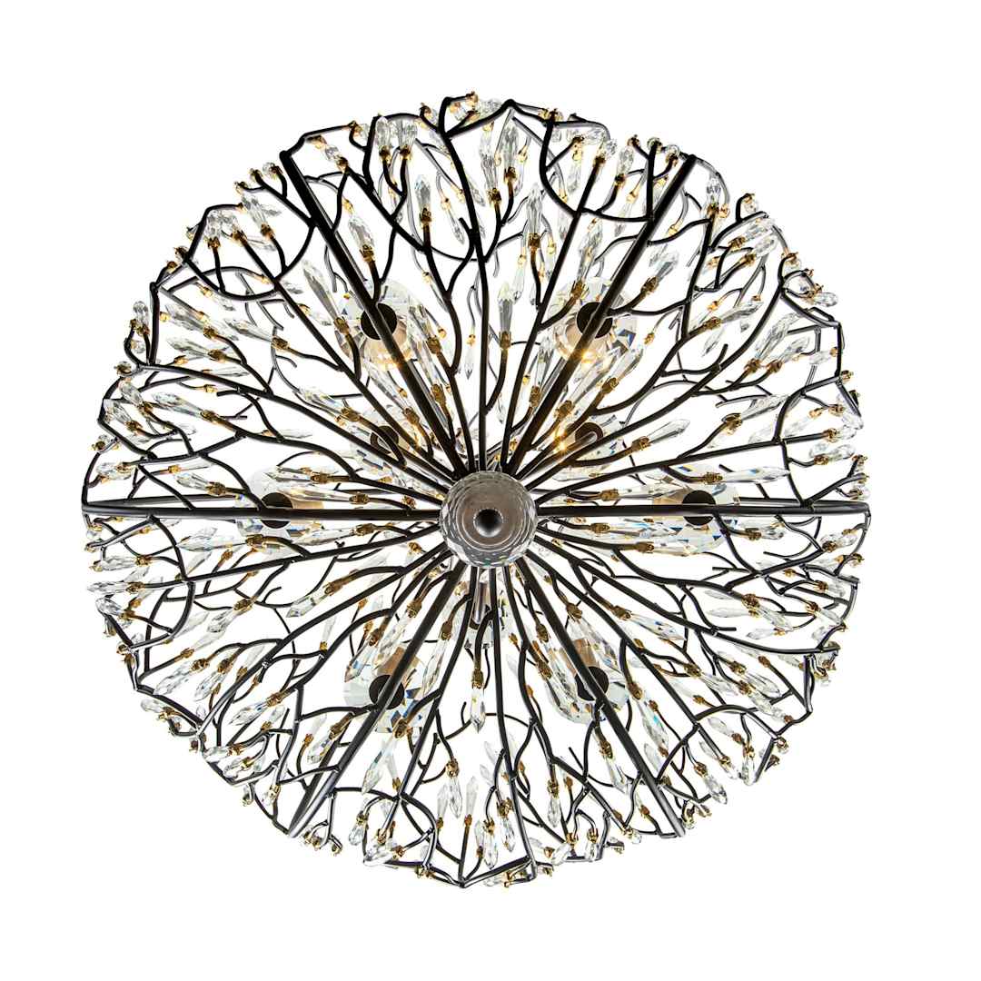 Bask 9 Light 32" Wide Crystal Abstract Chandelier