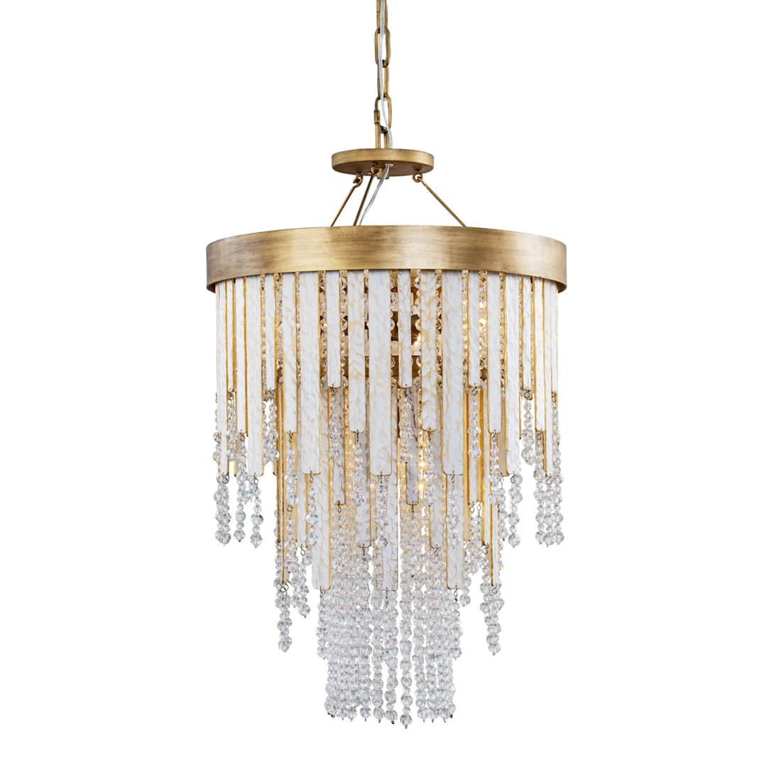 Lafayette 4 Light 18" Wide Crystal Waterfall Chandelier