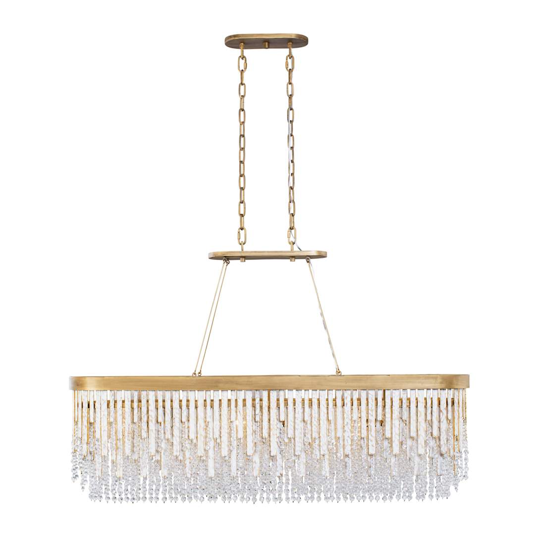 Lafayette 6 Light 48" Wide Crystal Linear Pendant