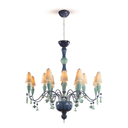 Lladro Ivy and Seed 16 Lights Chandelier Flat Model (US)