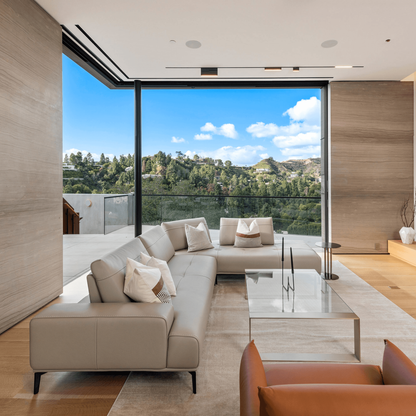 Matteo Sectional - Taupe Leather