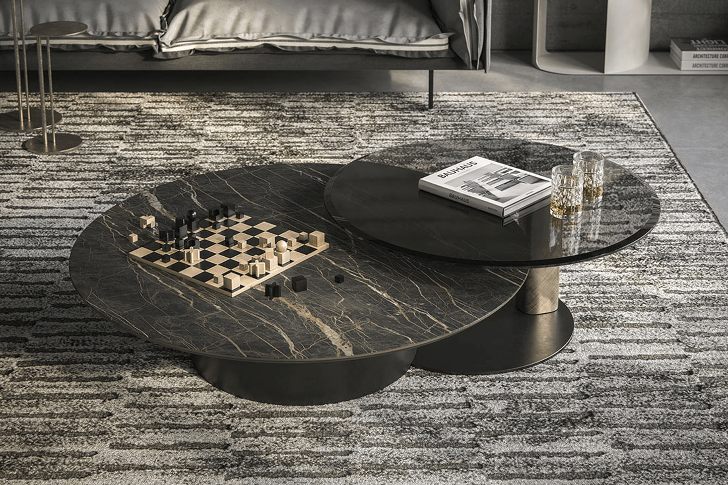 Arena Keramik Bond Cocktail Table - Fume