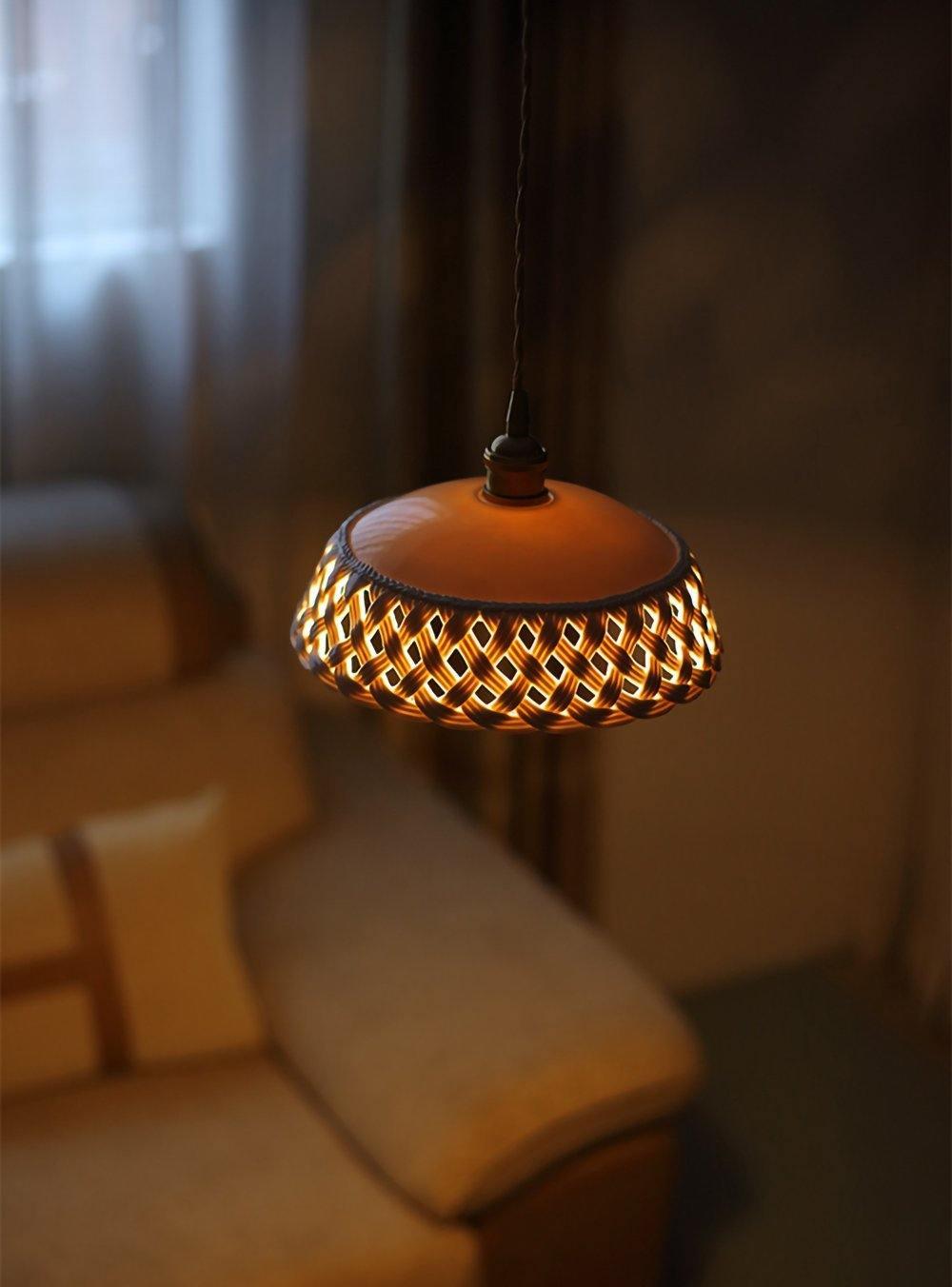 Openwork Ceramic Hanging light Pendant Lamp
