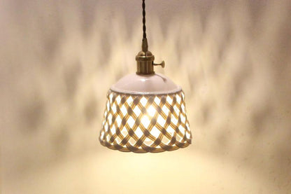 Openwork Ceramic Hanging light Pendant Lamp