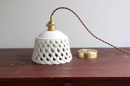 Openwork Ceramic Hanging light Pendant Lamp