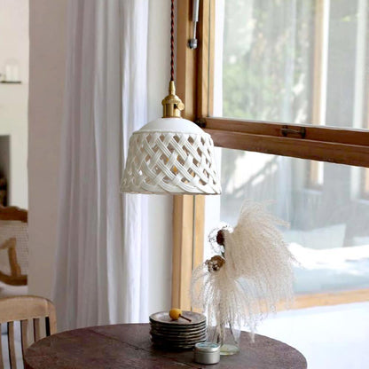 Openwork Ceramic Hanging light Pendant Lamp