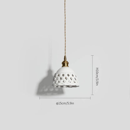 Openwork Ceramic Hanging light Pendant Lamp