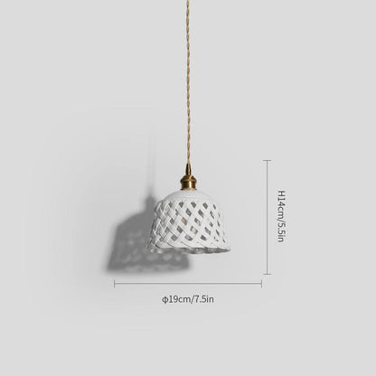 Openwork Ceramic Hanging light Pendant Lamp