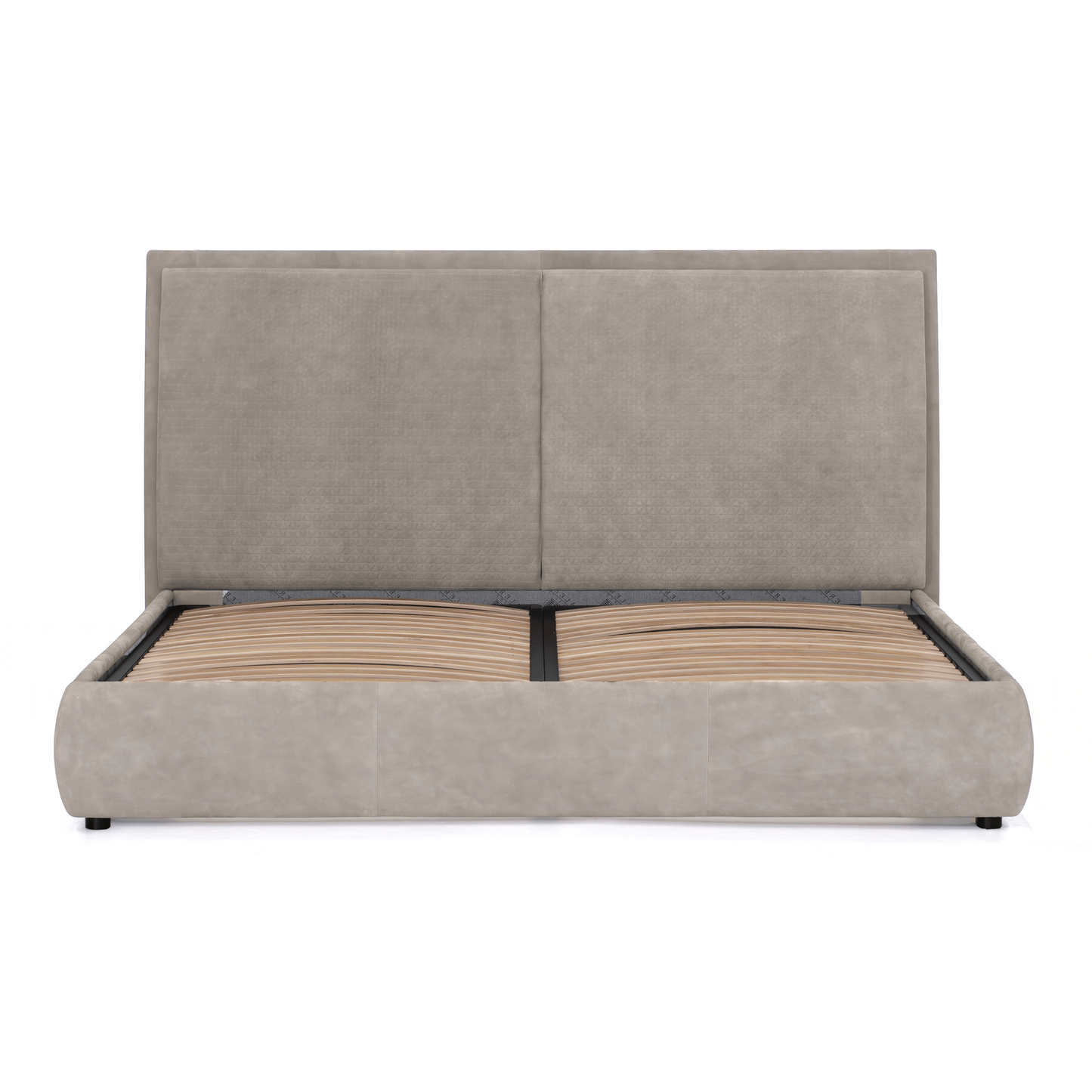 Stay King Bed - Beige Leather