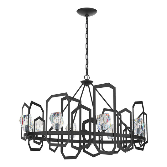Gatsby Chandelier 8-Light Crystal in Black