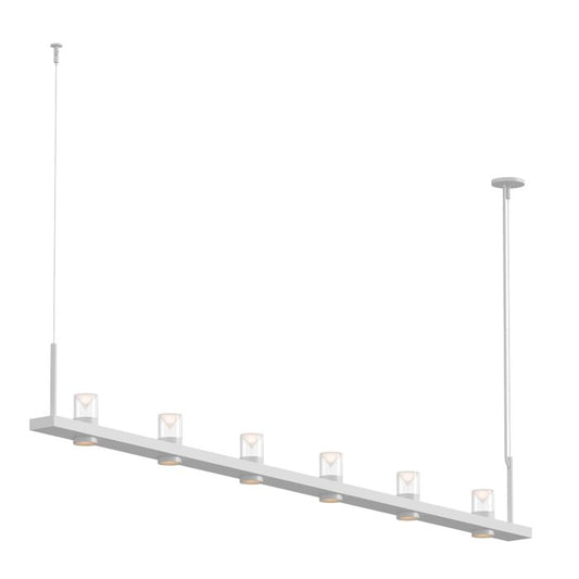 Intervals 6-Light LED Pendant in Satin White