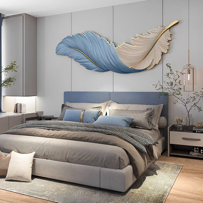 Luxury Creative Feathers USB DC5V Remote Control LED Modern Wall Lights